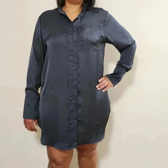 H&M-Oversized Shirtdress - Picture 1 of 9
